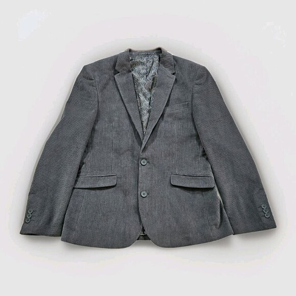 Ed Walters Blazer 42R Gray Corduroy Cotton Sport Coat 2B 1 Vent Academia Preppy - Picture 9 of 16